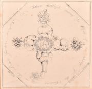 A group of three late 18th Century cartoon prints, a/f.