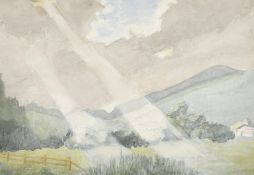 K. MacKenzie, A group of four landscape views, watercolours, all signed in pencil, largest size 10.