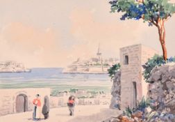 A Collection of five watercolours of Maltese subjects, around 4