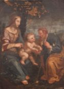 18th Century Continental School, The Holy Family, oil on canvas, 17.75
