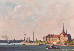 Mikhail Alexandrovich Kaneev (1923-1983), 'On the Neva River, 1962', inscribed verso, 10