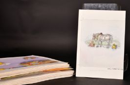 Eric Kincaid (1931-2023), the illustrations to 'Riverboat Tales', watercolour and gouache, each