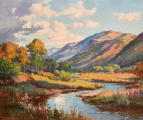 Wyndham Lloyd (1909-1997), 'Afon Dysynni, Abergynolwyn', oil on canvas, signed, 20