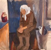 Valeri Masyukov (b. 1947), 'Grandmother', watercolour and gouache, signed and dated 89, 19.5