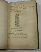 [HOMER / ILIAD] [Greek title, followed by:] Homeri Ilias, id est, de rebus ad Troiam gestric,