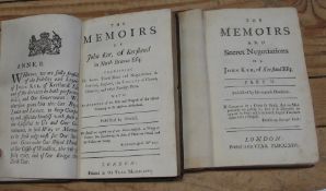 KER (John) The Memoirs, 8vo, calf, ex-libris Rich'd Jenkins, L., 1726; Memoirs...Part II, L.,