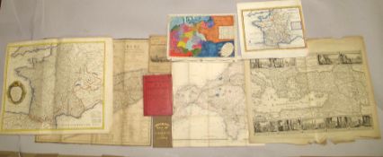 [MAPS] diverse maps incl. France (2), Lowestoft (1), Falmouth & environs (1), Kent...shewing