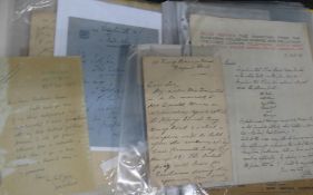 [THEATRE AUTOGRAPHS] folder of letters etc., various authors incl. W. S. GILBERT, MARIE LLOYD, Sir