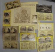 STEREOSCOPIC VIEWS, 1860's & later & a few photographs (small q.).