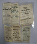 [THEATRE BROADSIDES] Theatre Royal, Drury Lane, a silk poster for performance on February 6th,