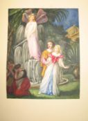 [FAIRY TALES, etc.] an album of 16 mid 19th c. watercolours, one inscribed within the image (a