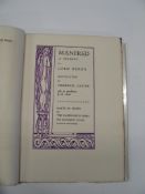 CARTER (Frederick, illustrator:) & BYRON (Lord) Manfred: A Tragedy, decorated by Frederick Carter