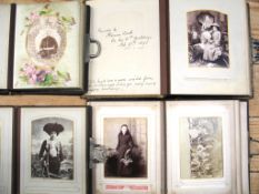 CARTES DE VISITE. Four Carte de Visite albums, c. 1880's, each containing carte de visite and