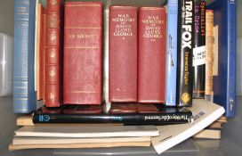 MISCELLANEOUS fiction and non-fiction, some signed, some leatherbound (3 boxes).