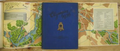 [OLYMPICS] Die Olympischen Spiele, 1936, 2 vols., 4to, mounted b/w & col. photos, folding col.