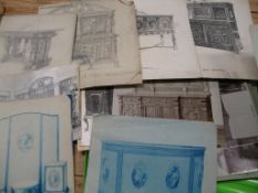 [FURNITURE / MAPLE & CO archive] approx. 100 photos of furniture, with ref. numbers; some original