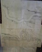 [MAPS] large maps of the RIVER THAMES, unframed (8).