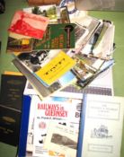RAILWAYS, misc. incl. postcards, periodicals, etc. (1 box).