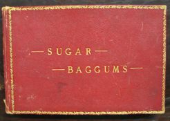 [CHILDREN'S STORY ILLUSTRATIONS] a small (5 x 7.5 inches) oblong red leather album titled in gilt 