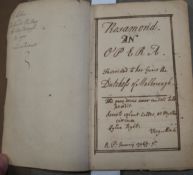 [18th C. MANUSCRIPT] 