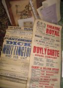 THEATRE EPHEMERA, misc. incl. tinsel applied portrait of 