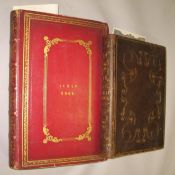 SCRAP ALBUM mid 19th c. large folio, full red morocco gilt, full of prints, etc.; and another,