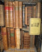 ANTIQUARIAN / LEATHER BINDINGS, etc. (2 boxes).