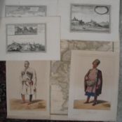 [PRINTS & MAPS] RUSSIA, COSTUME, MAPS, VIEWS, unframed (6).