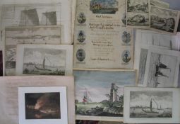 [PRINTS] NAVAL, views, costume, war, 18th c., unframed (16).