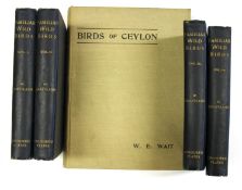 [ORNITHOLOGY] WAIT (W. E.) Birds of Ceylon, 4to map & plates, clo., Colombo, n.d.; 4 vols of 