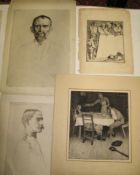 STRANG (William) a collection of 24 unframed etchings, of which 14 signed in pencil (24).