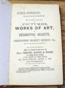 CHRISTIE'S CATALOGUE. A catalogue of the sale of artworks of Christopher Beckett Denison, sold by