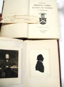 SILHOUETTES / SWINTON FAMILY sm. 4to Privately Printed Swinton family history book + album of