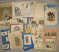 PRINTS, SCRAPS etc., some satire, etc. (Q).