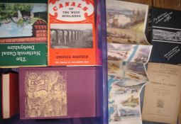 CANALS, full box of books incl. folding panorama of the Caledonian Canal (1 box).