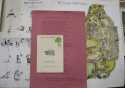 A collection of architectural blueprints and drawings, mainly relating to gardens, some from