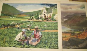 A collection of approx. 40 MacMillan's Geography and history pictures and similar (folder).