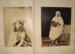 [PHOTOGRAPH ALBUM], half-leather, large obl. folio, large format photos of Gibraltar (1),