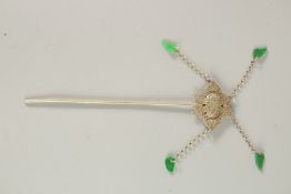 A CHINESE HAIR PIN. 18cms long.