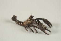A BRONZE LOBSTER. 9cms high.