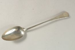 A GEORGE III SILVER OLD ENGLISH PATTERN BASTING SPOON. London 1798.
