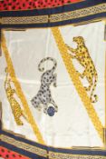 A CARTIER SILK SCARF 