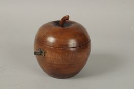 AN APPLE TEA CADDY. 17cms.
