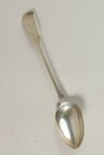A GEORGE IV SILVER FIDDLE PATTERN BASTING SPOON. London 1825.