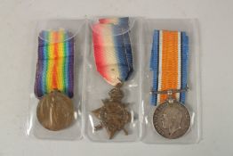 CHARLES R. BATCHELOR. ROYAL SUSSEX. REGIMENT. PTE 6843. TRIO with ribbons.