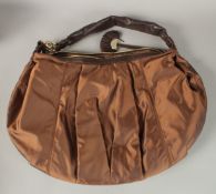 A LARGE LANCEL, PARIS, SOFT BROWN BAG.