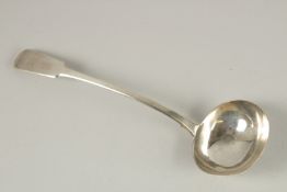 A VICTORIAN FIDDLE PATTERN SOUP LADLE. London 1839.