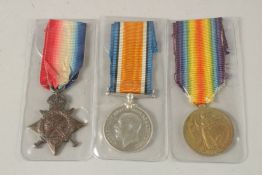 ARTHUR BRAMHALL. R. G. A. GUNNER 51317. TRIO with ribbons.