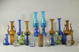 A LARGE COLLECTION OF PERSIAN BLOWN GLASS, (qty).