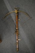 A decorative crossbow.
